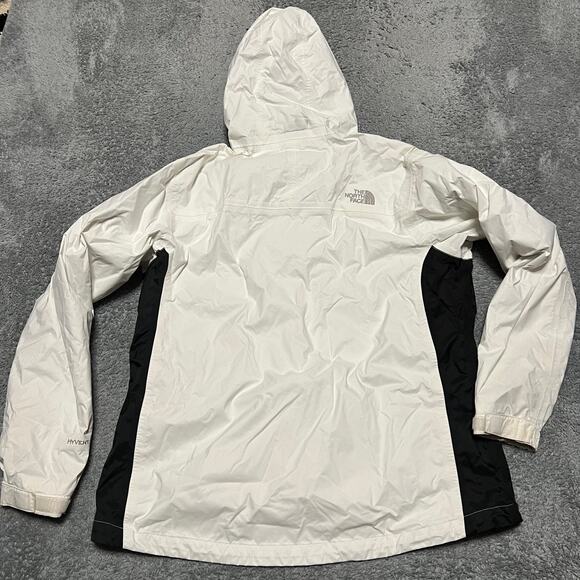 The North Face Coat Womens Large Hyvent Nylon Hooded Rain Jacket *flaw - Picture 6 of 11